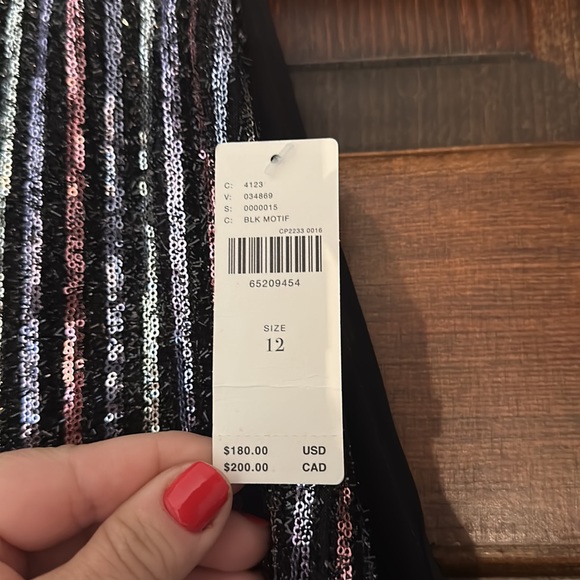 NWT Maeve by Anthropologie Disco Halter Wide Leg Sequin Party Jumpsuit US 12 - Picture 7 of 7